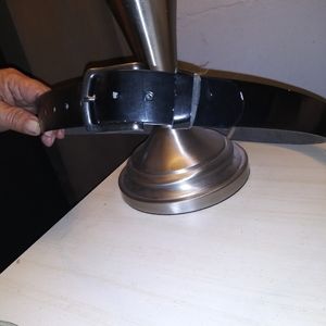 Mens black 42 waist belt Not real leather